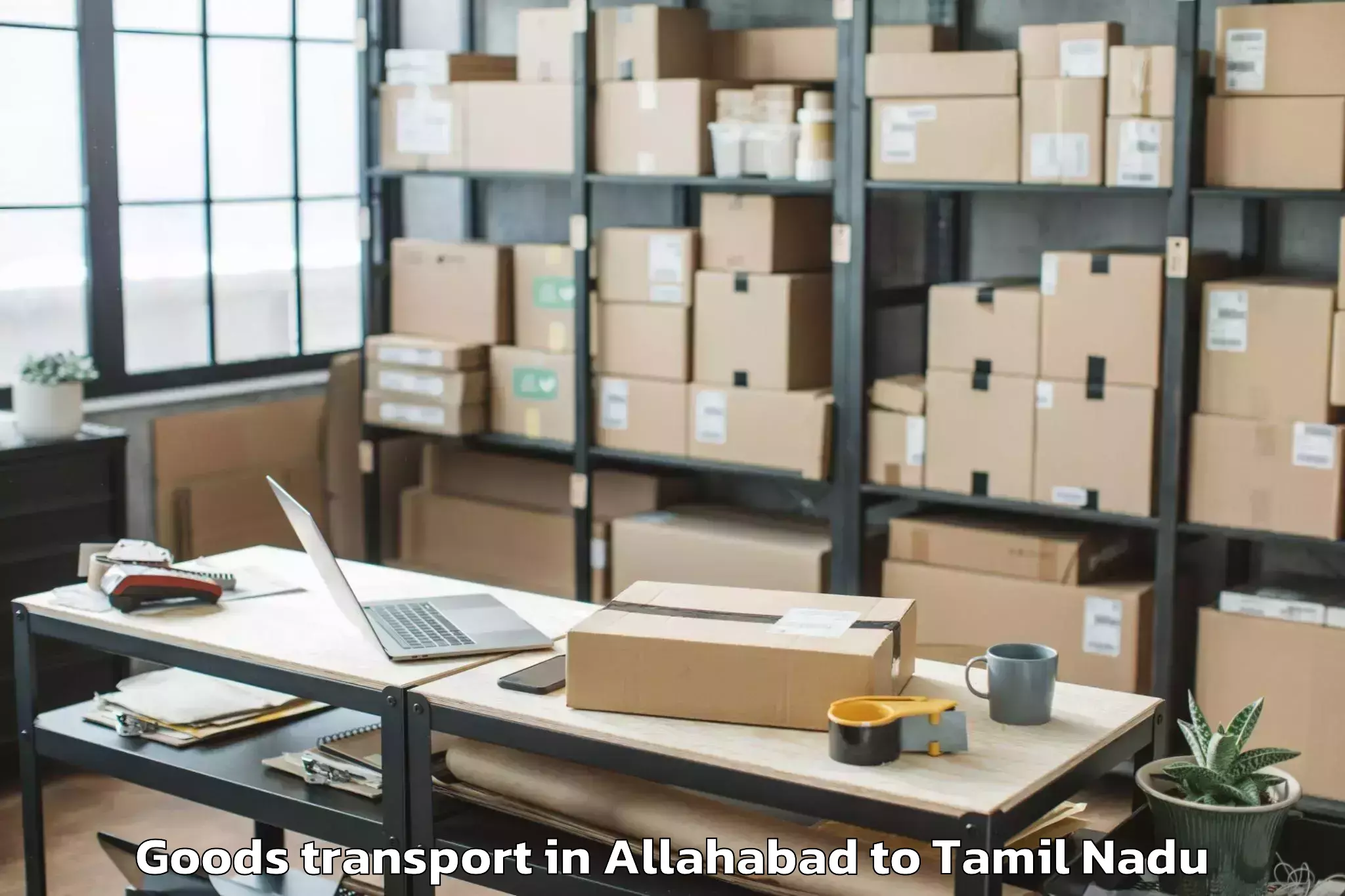 Reliable Allahabad to Valangaiman Goods Transport